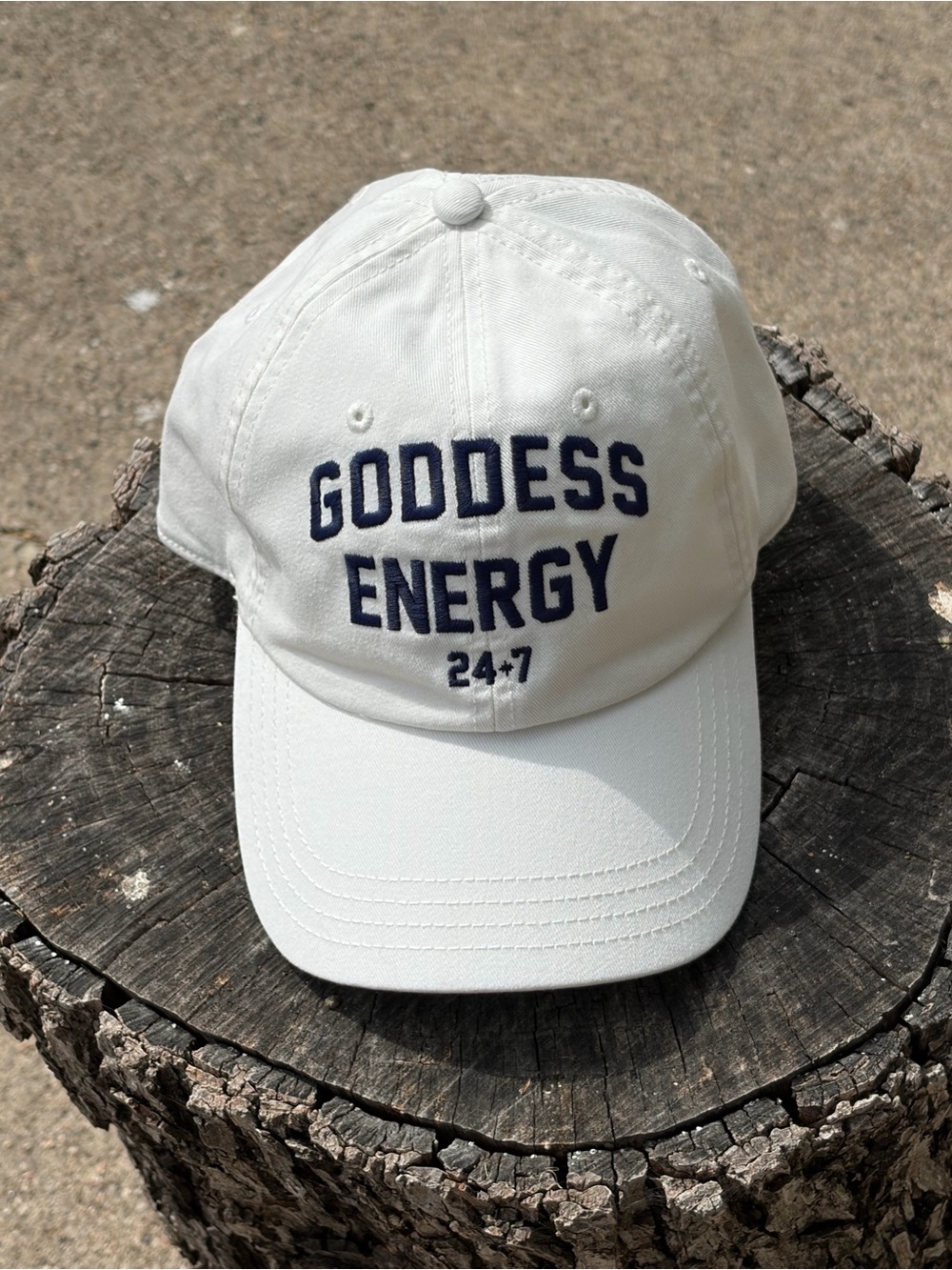 Spiritual Gangster White Ladies "Goddess Energy 24•7" Baseball Cap